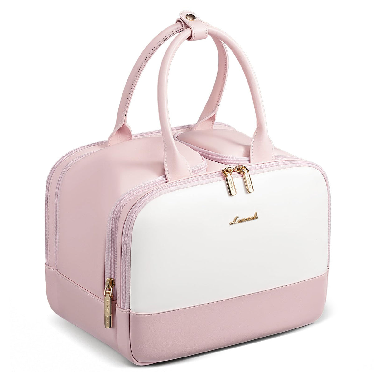 LOVEVOOK Large Makeup Bag for women, Leather Travel Toiletry Bag