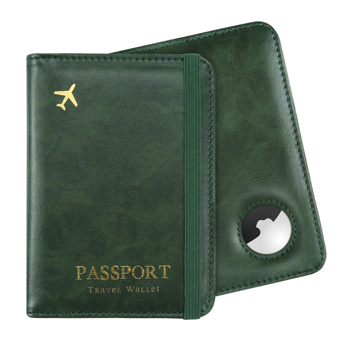 ILIYAH-Passport Cover-Passport Holder Travel Wallet-RFID Blocking Passport Case Travel Accessories Card Holder Wallet Unisex Travel Gifts (Green)