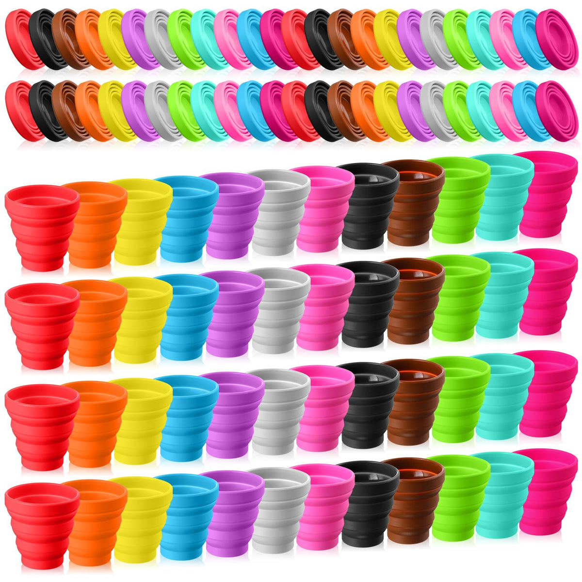 Umigy Silicone Collapsible Cup Without Lids Travel Portable Cup