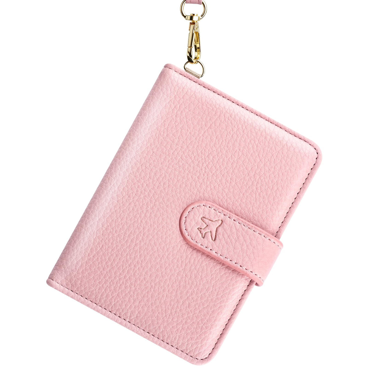 Passport Holder for Travel, Passport Wallet with Neck Strap RFID Blocking, Passport Book Cover Case with Card Slots, Travel Gifts for Women Men