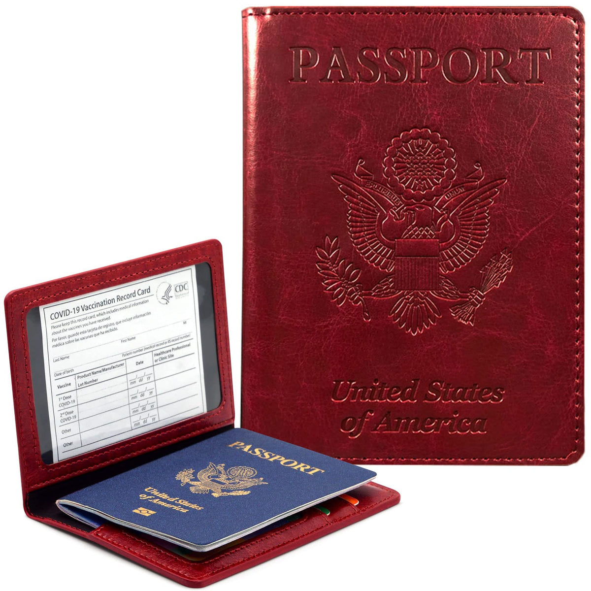 Passport Holder Wallet Cover Case RFID Blocking Slot Travel Accessories