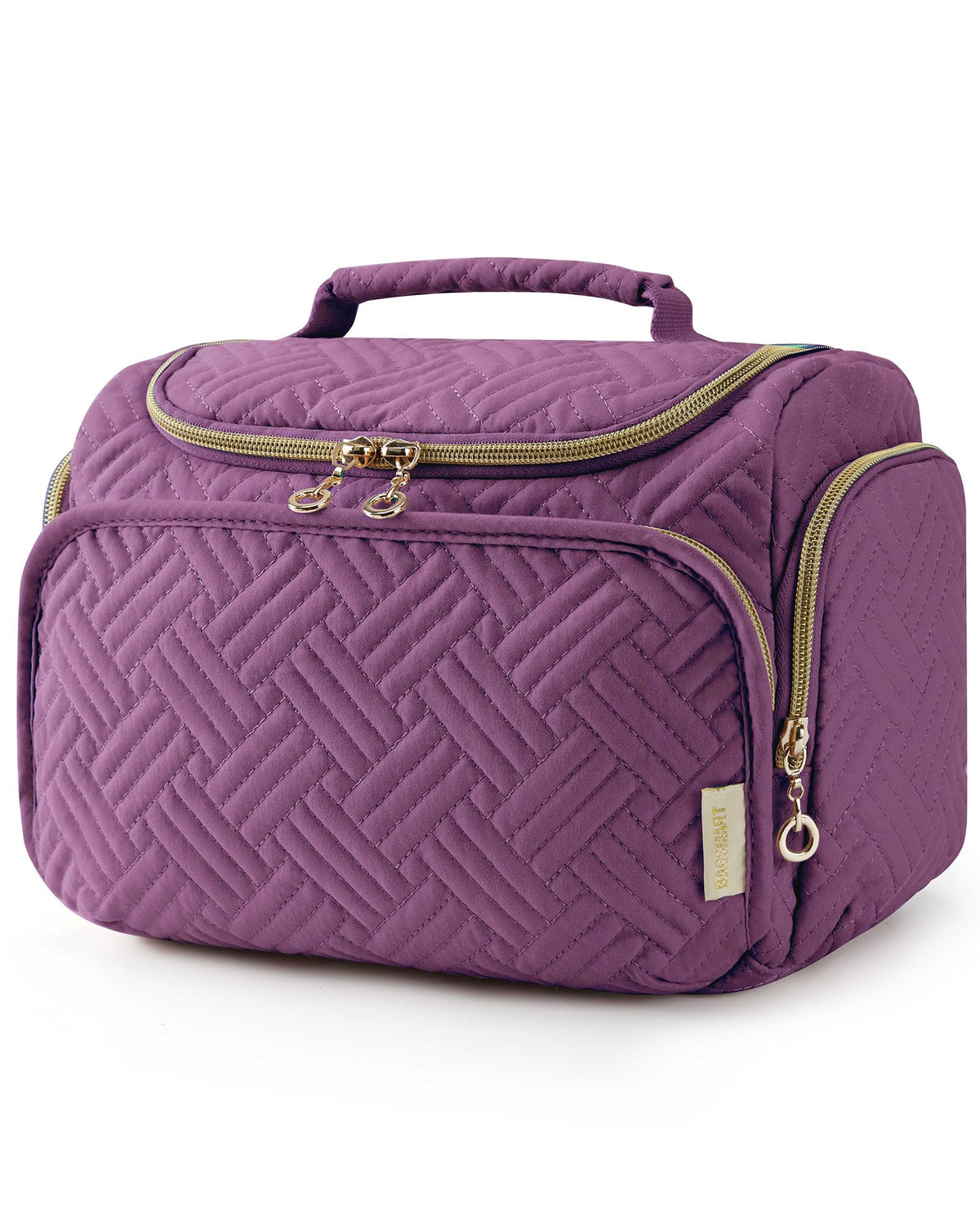 BAGSMART Travel Toiletry Bag for Women, Cosmetic Bag Makeup Bag Organizer with Handle, Travel Bag for Toiletries, Travel Accessories, Full Sized Container