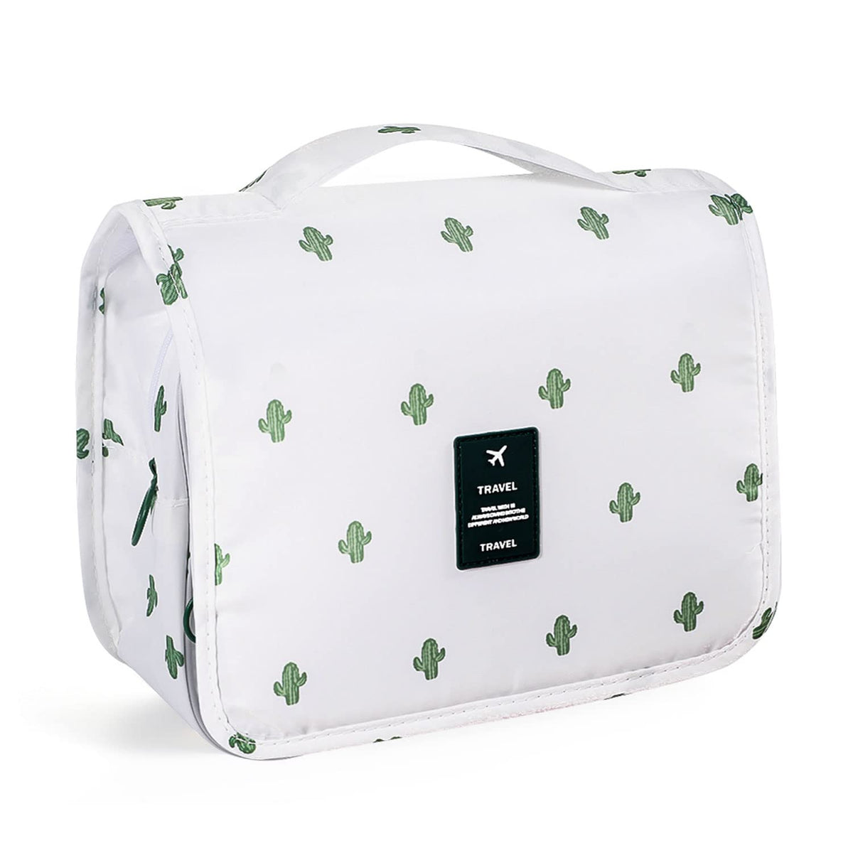 Hanging Toiletry Bag for Women, Portable Cosmetic Summer Beach Bag, Floral