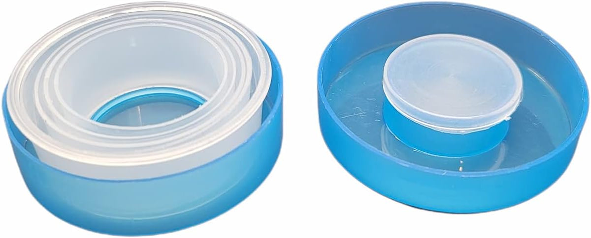 Handy Housewares Travel Size Collapsible Drinking Cup and Built in Pill Box Case - Blue (1-Pack)