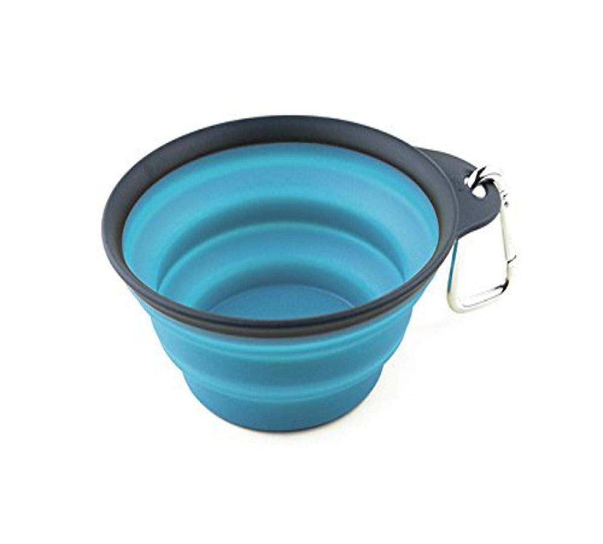 Dexas Pets Collapsible Travel Cup, Small/1 Cup Capacity, Light Gray