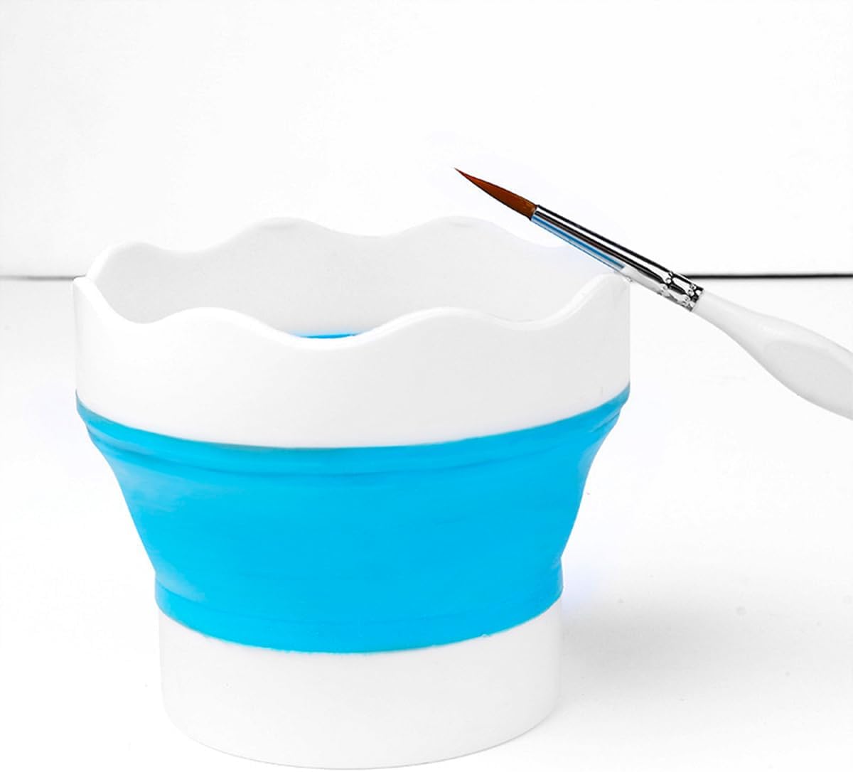 4 PCS Collapsible Paint Brush Washer Multifunctional Collapsible Bucket Foldable Water Cup Portable Silicone Washing Bucket Brush Holder Mini Foldable Washing Buckets for Watercolor Oil Painting