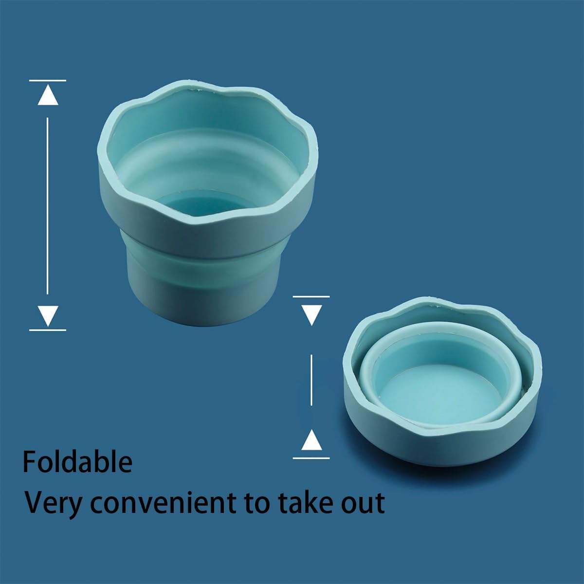 3 PCS Collapsible Paint Brush Washer Mini Foldable Silicone Watercolor Acrylic Oil Painting Silicone Washing Bucket Brush Holder Organizer Painting Water Cup for Watercolor Oil Painting