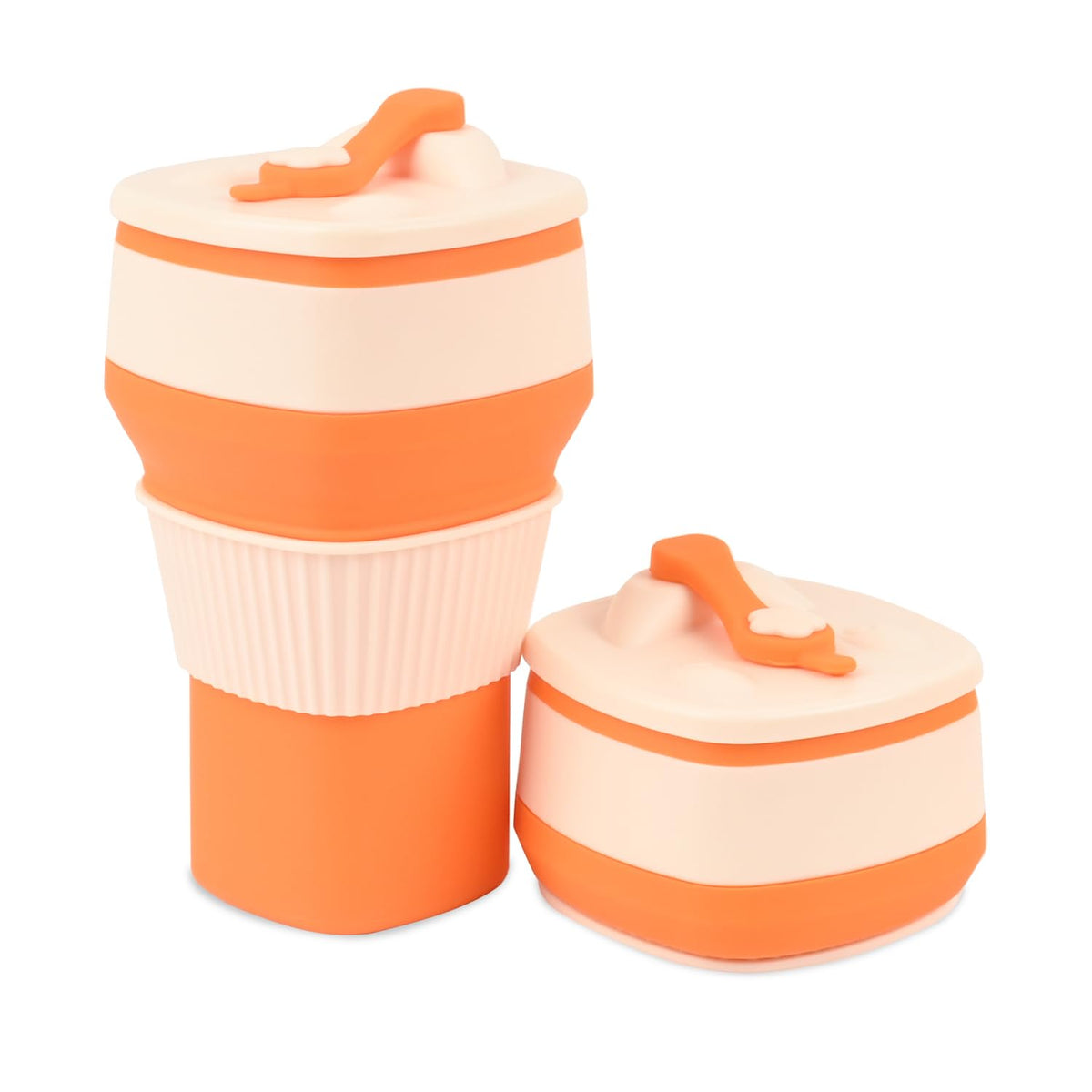 Collapsible Silicone Cup, Safe & Portable, for Hot & Cold Drinks, 18.6 oz (550 ml) - Travel, Camping, Office, and More – Sage Green