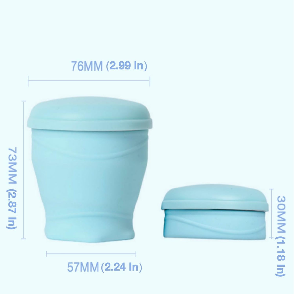 MING Silicone collapsible cups, Portable water cup with lid, Can be used for travel, camping, dining, and can also be used as a coffee cup, Small Capacity 180ml, 2 Pcs Set More Suitable (Blue/Pink)