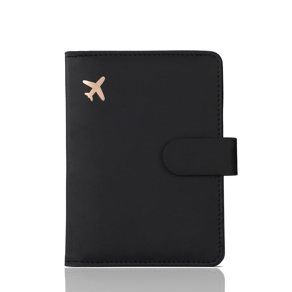 Melsbrinna Premium Leather Passport Holder Covers Case, Waterproof Rfid Blocking Travel Wallet Passport Holder with Pen Holder, Cute Passport Book for Women/Men