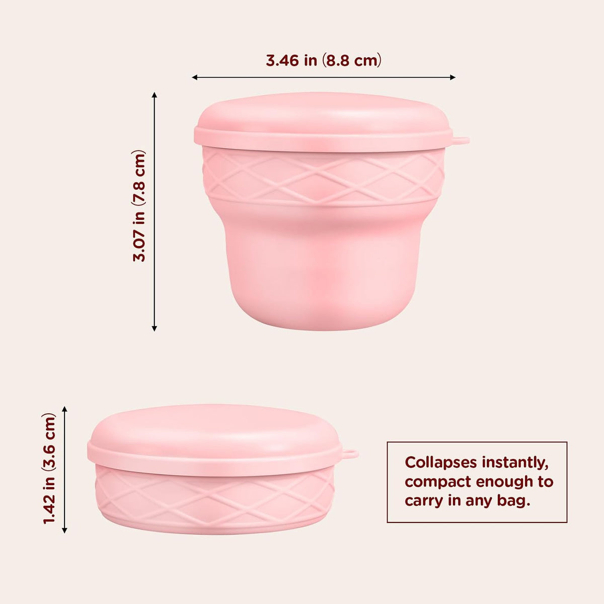 Silicone Collapsible Travel Cup, 7oz BPA-Free(Yellow)