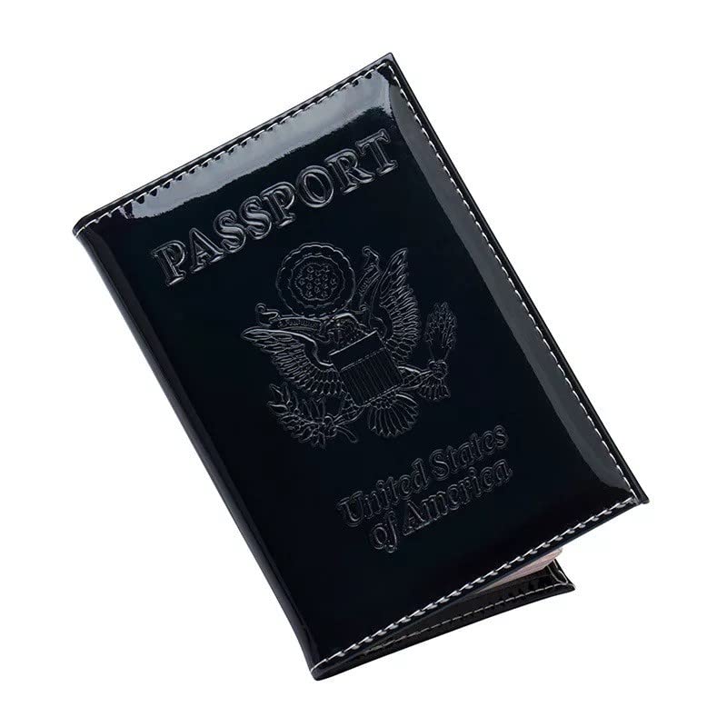 Chrome Passport Cover Vaccine Card Holder Combo, Passport Holder with Vaccine Card Slot (Pink)