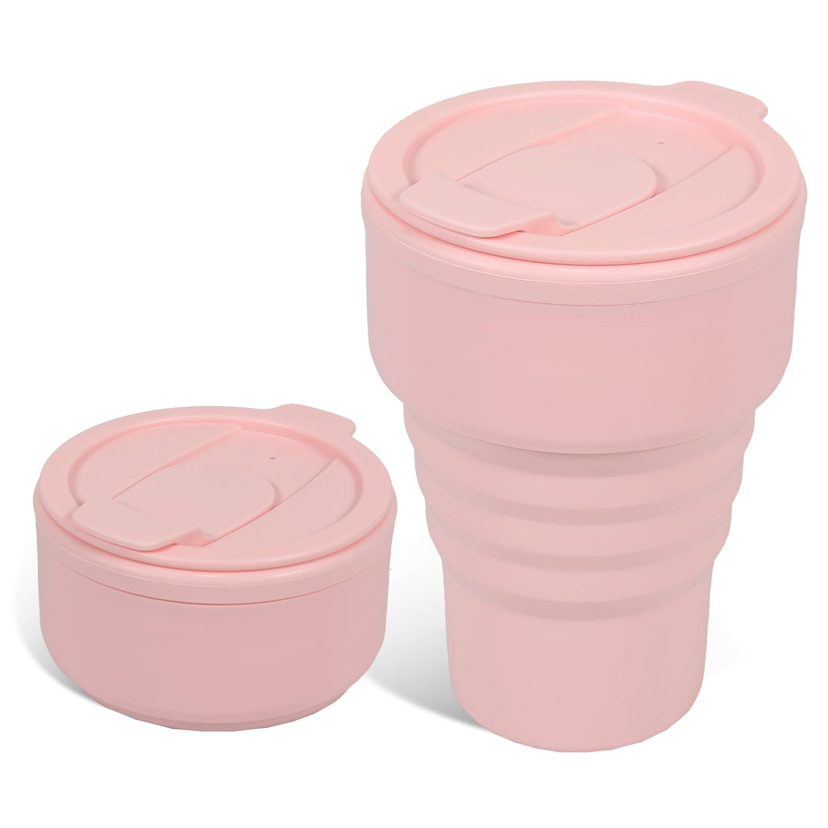 Foldable Silicone Water Bottle 13oz - Collapsible Travel Cup, BPA-Free, Leak-Proof - Portable Reusable Drinking Bottle for Camping, Hiking, Gym, Office - Black