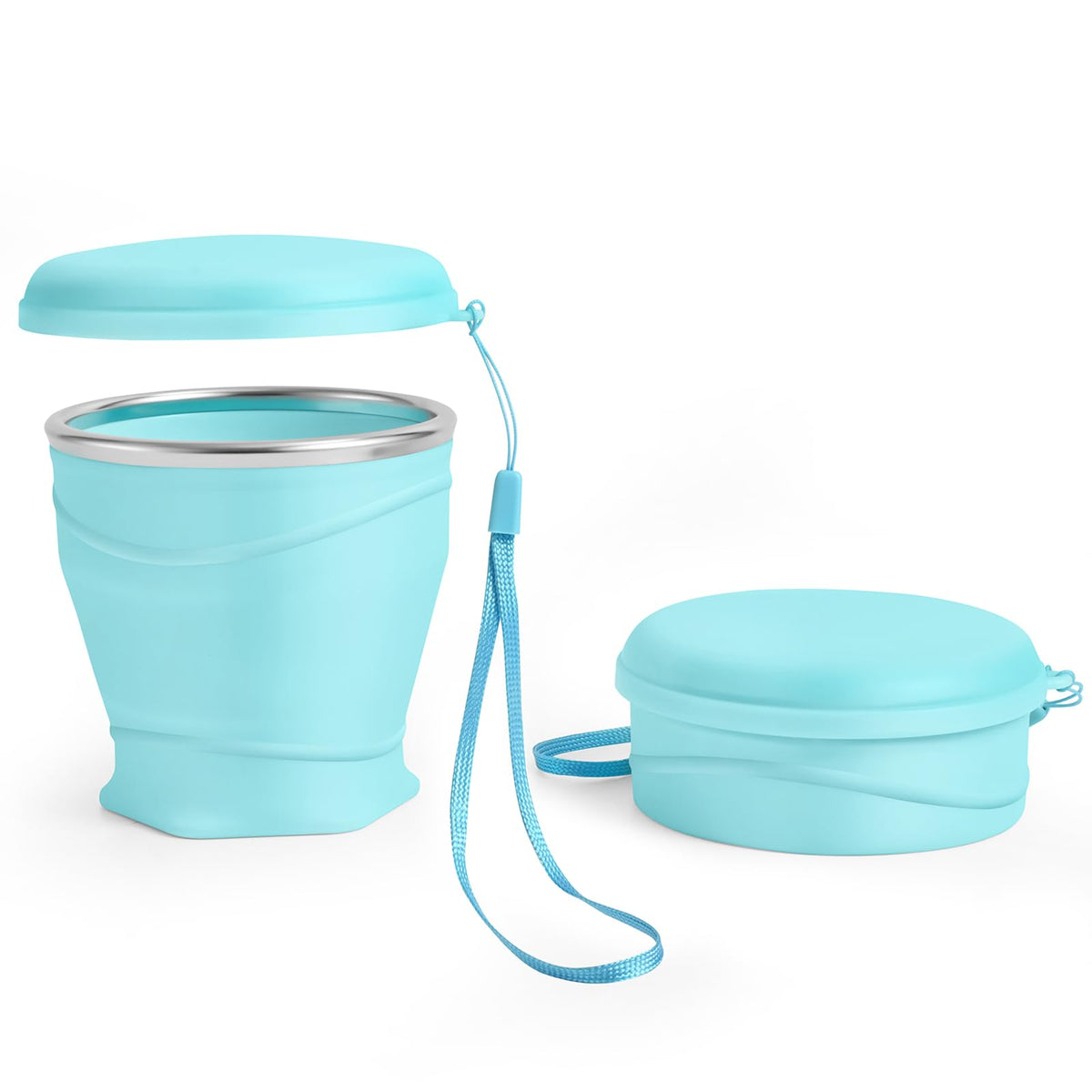 Light Purple Collapsible Silicone Travel Cup,8.8oz (260ml) BPA-Free