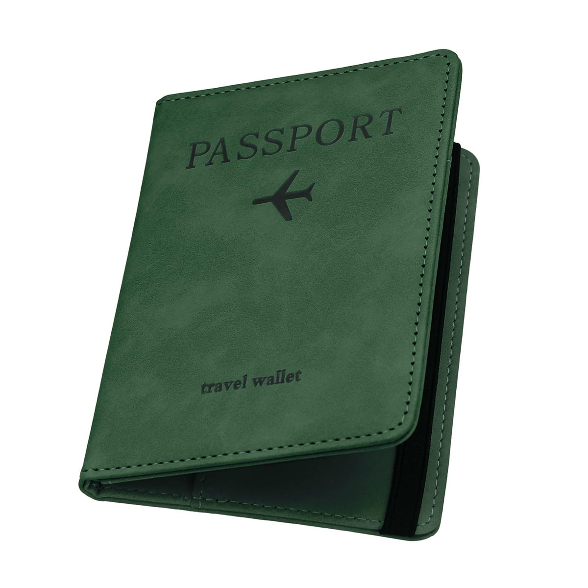 ILIYAH-Passport Cover-Passport Holder Travel Wallet-RFID Blocking Passport Case Travel Accessories Card Holder Wallet Unisex Travel Gifts (Green)