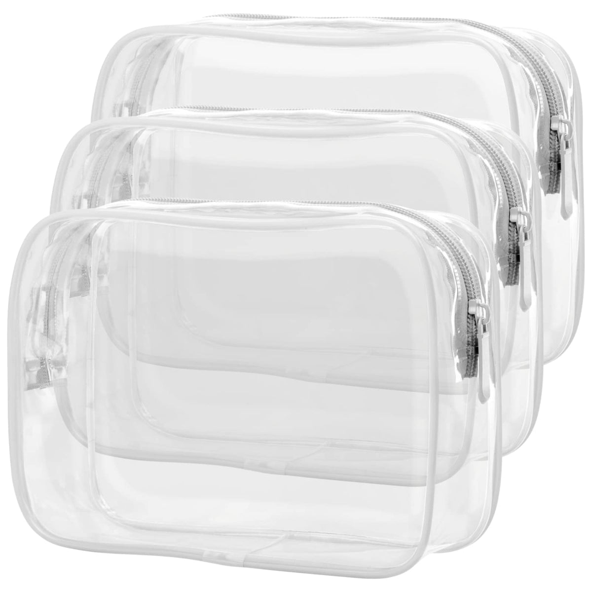 PACKISM TSA Approved Toiletry Bag - Clear Makeup Bag for Travel, Rose Pink