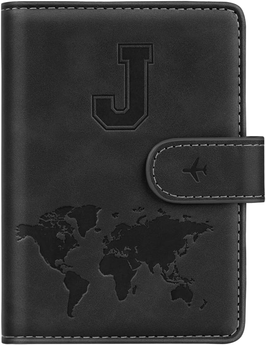 Passport Holder for Travel Essentials Personalized Initial Wallets