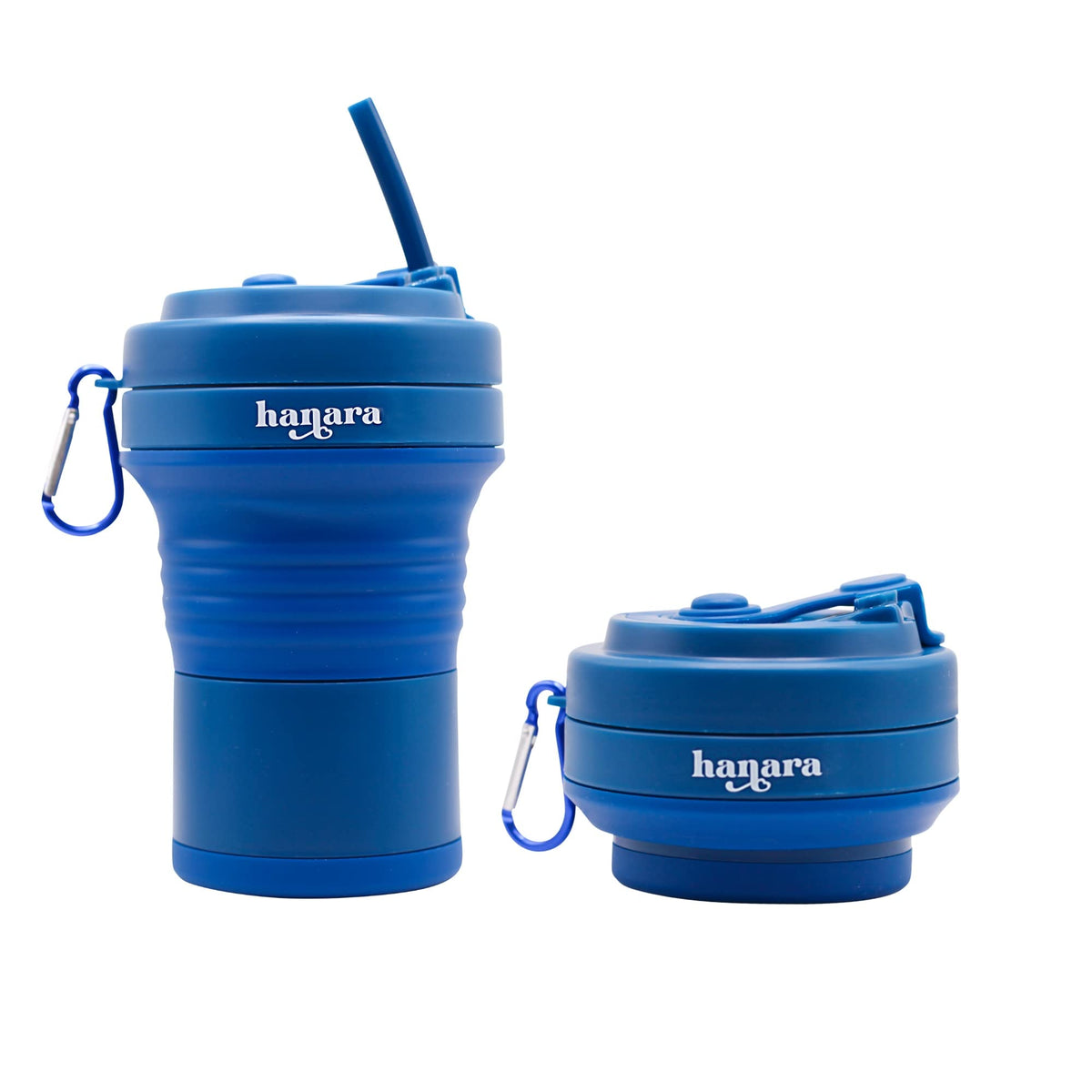 HANARA Collapsible Cup with Reusable Straw – 18 Oz (550 Ml), Portable Travel Mug, BPA-Free, Leak-Proof, Microwave & Dishwasher Safe, Multi-Purpose for Hot & Cold Drinks – Beige