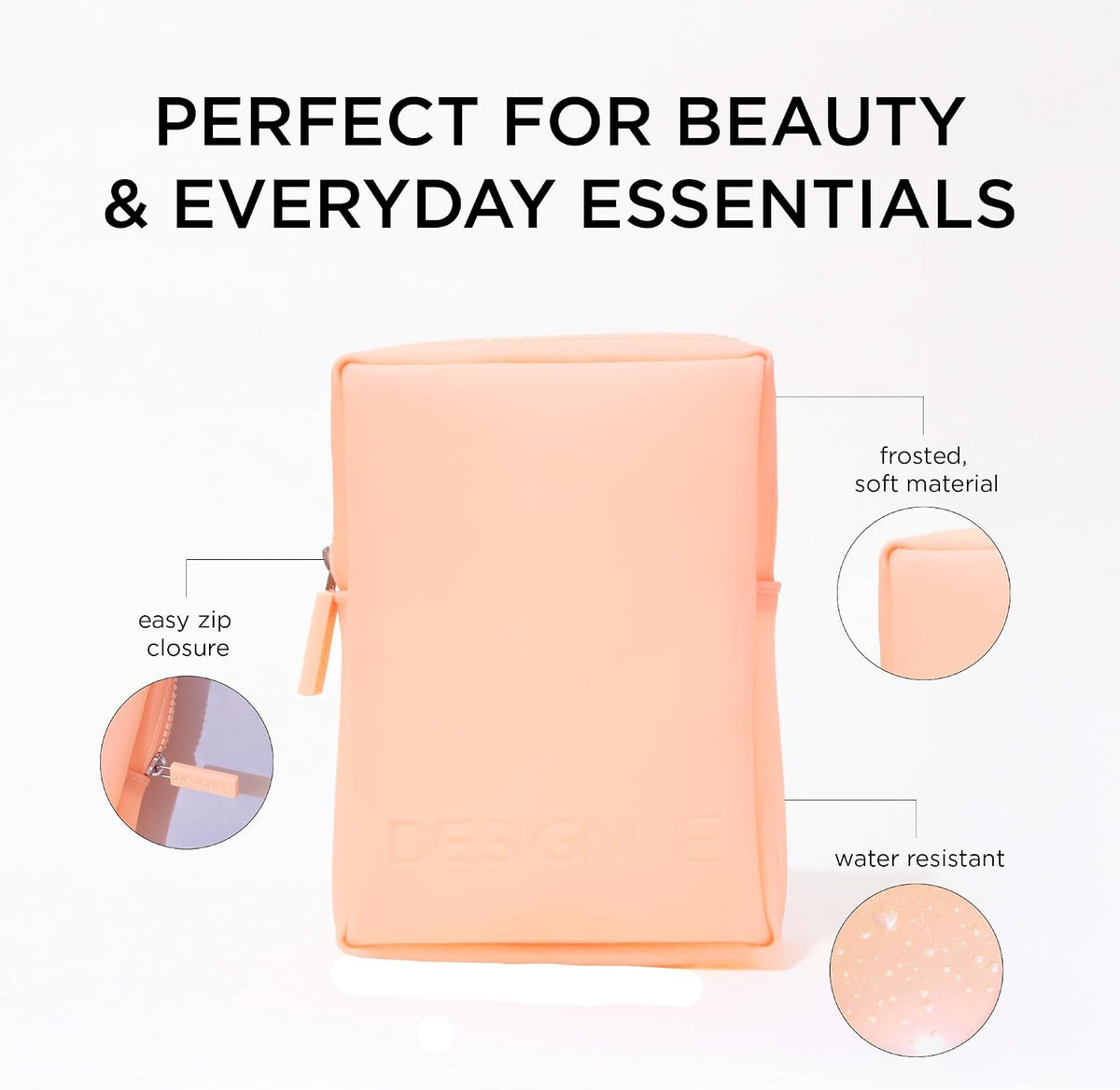 DESIGNME HOLD.ME Cosmetic Pouch | Makeup Travel Bag | Compact Toiletry Bag