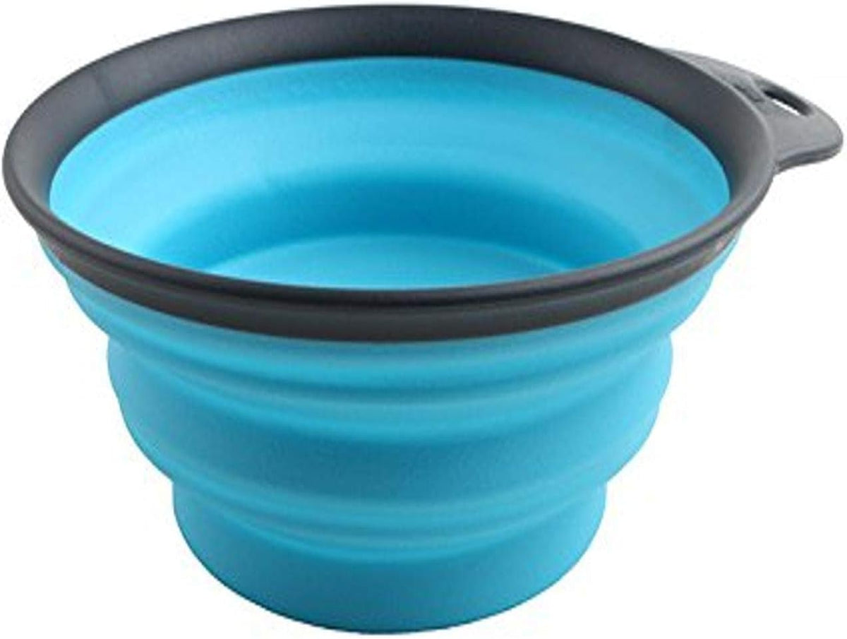 Dexas Pets Collapsible Travel Cup, Small/1 Cup Capacity, Light Gray