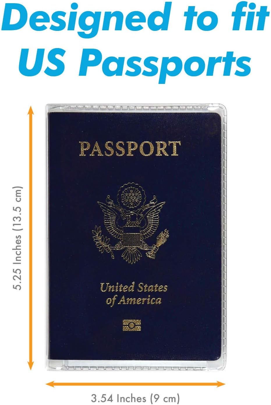 Millennial Essentials unisex-adult Waterproof Clear Passport Cover Plastic Passport Protector Vinyl ID Card Protector Case Holder Travel Pack of 6,