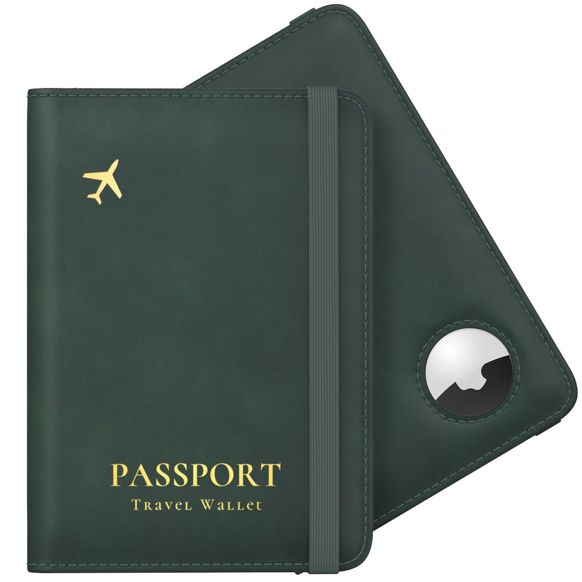 Stouchi AirTag Passport Holder – Slim RFID Travel Wallet