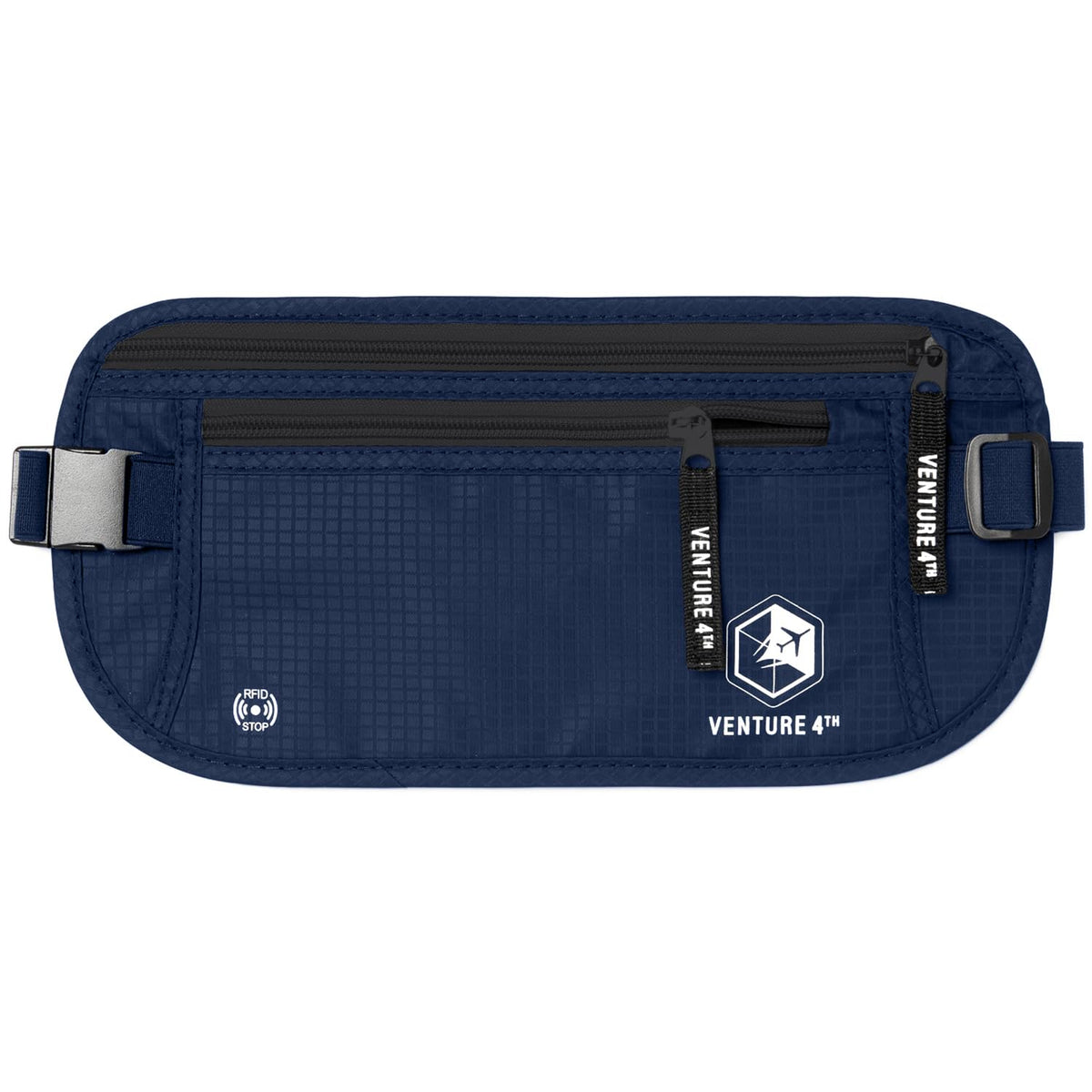 VENTURE 4TH Travel Money Belt, RFID Blocking Passport Holder - Black