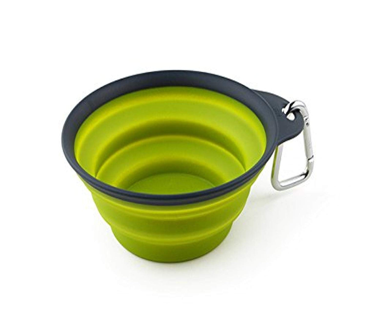 Dexas Pets Collapsible Travel Cup, Small/1 Cup Capacity, Light Gray