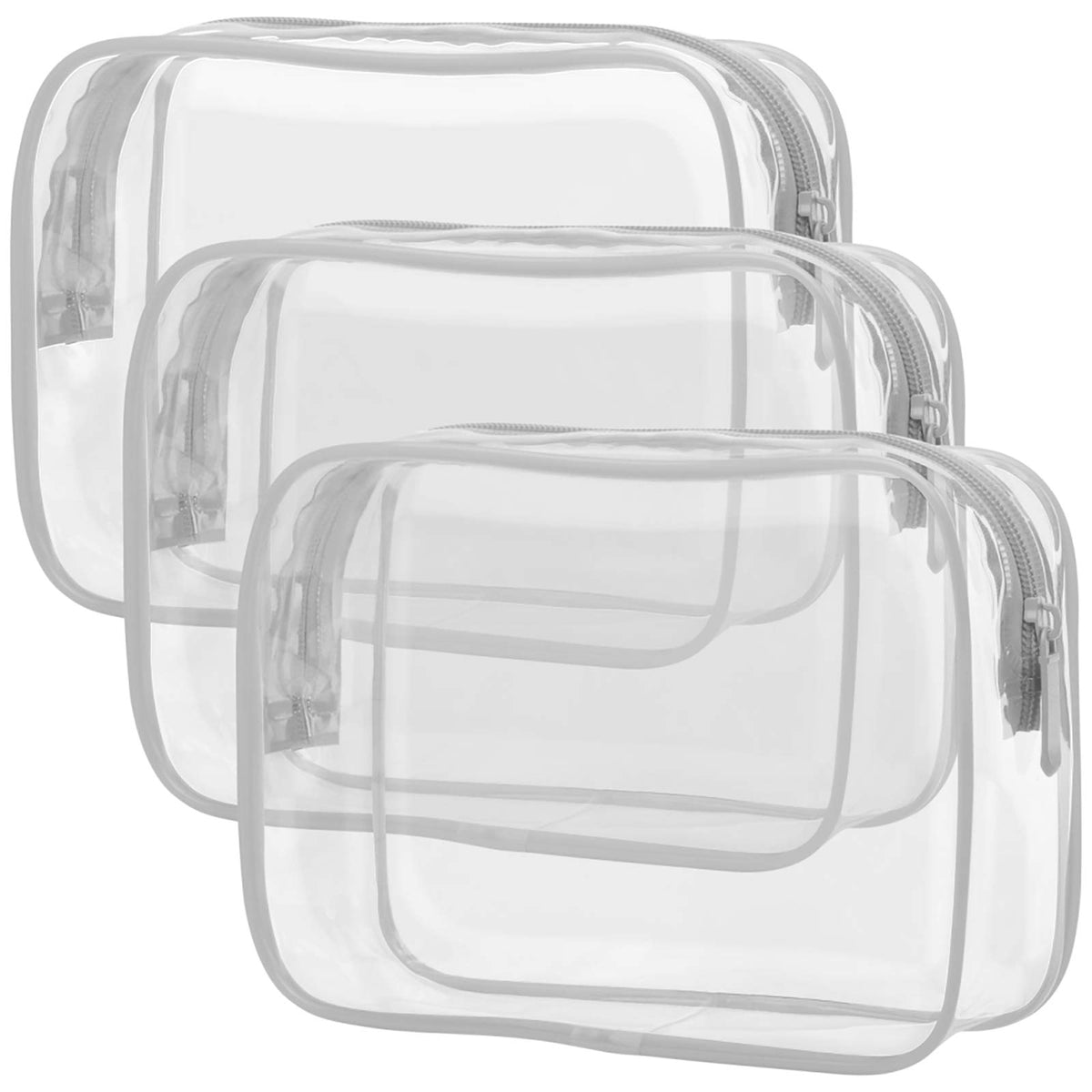 PACKISM TSA Approved Toiletry Bag - Clear Makeup Bag for Travel, Rose Pink