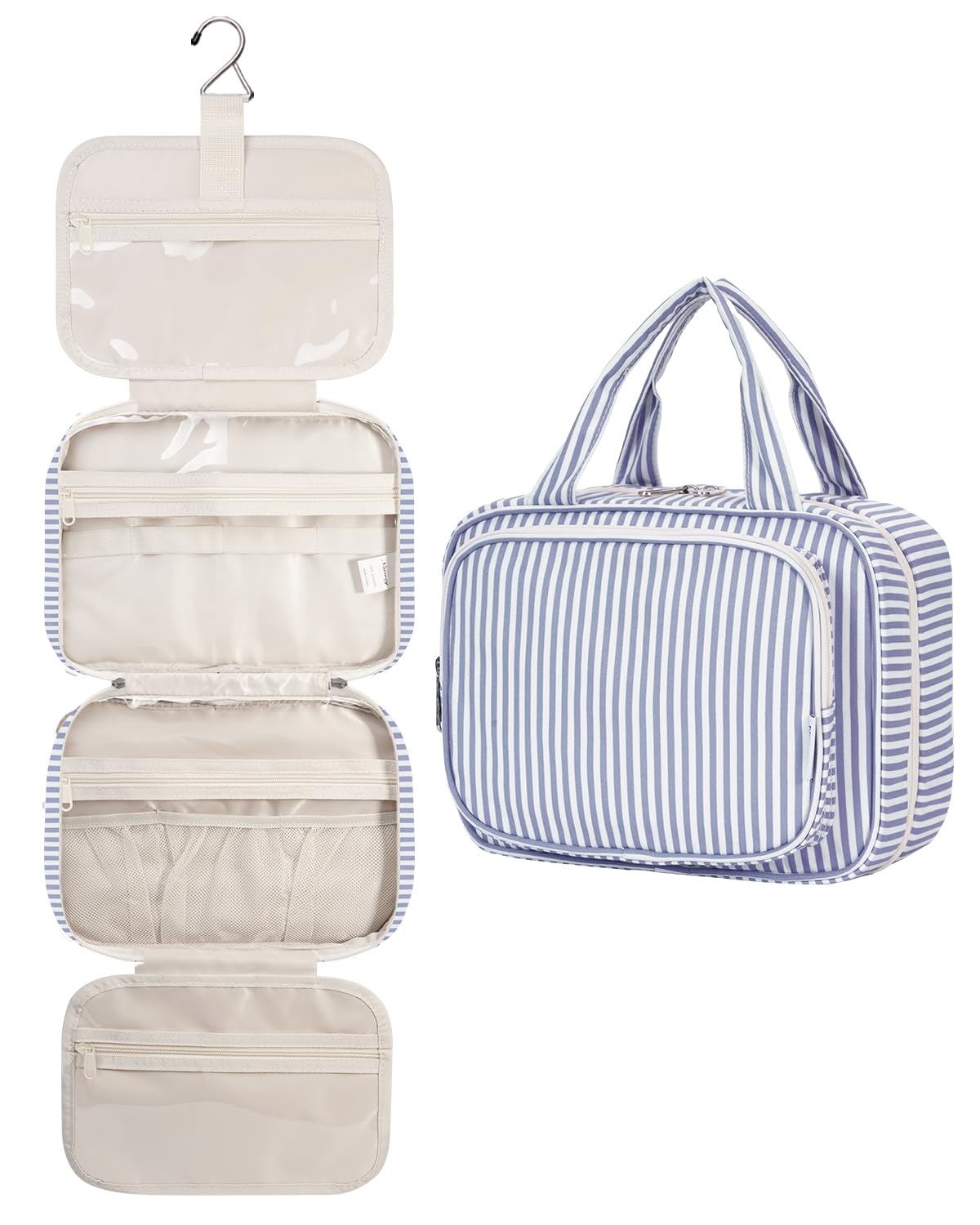 Narwey Hanging Toiletry Bag for Women, Travel Makeup Cosmetic Organizer Bag
