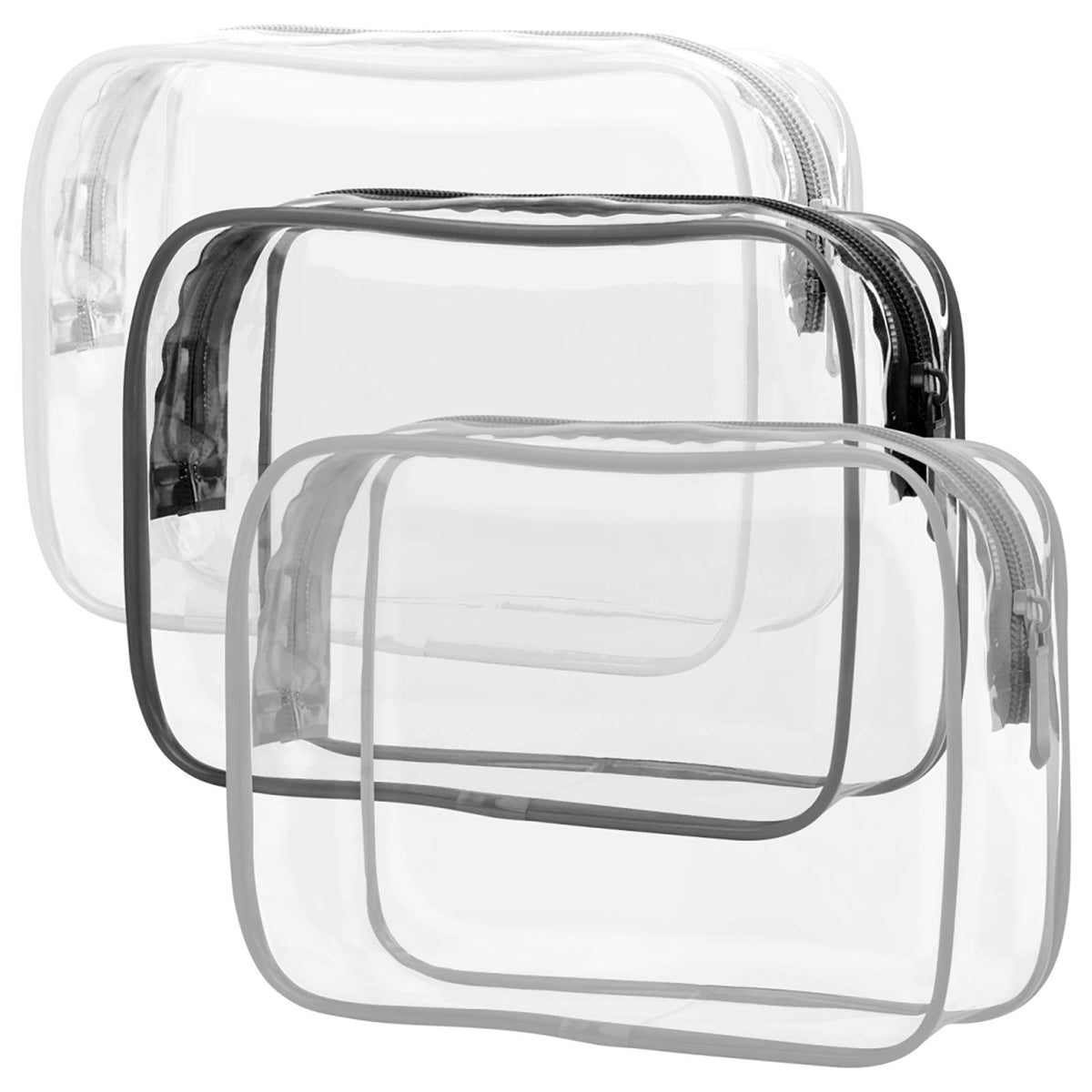 PACKISM TSA Approved Toiletry Bag - Clear Makeup Bag for Travel, Rose Pink