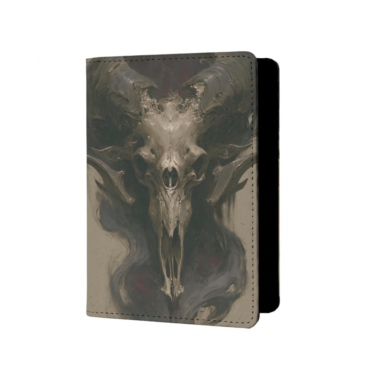 Mens Retro Skull Passport Holder for Travel Womens Skeleton Passport Cover Protector with Credit Card Slots Card Case Cover Black Orange Rainbow Onesize