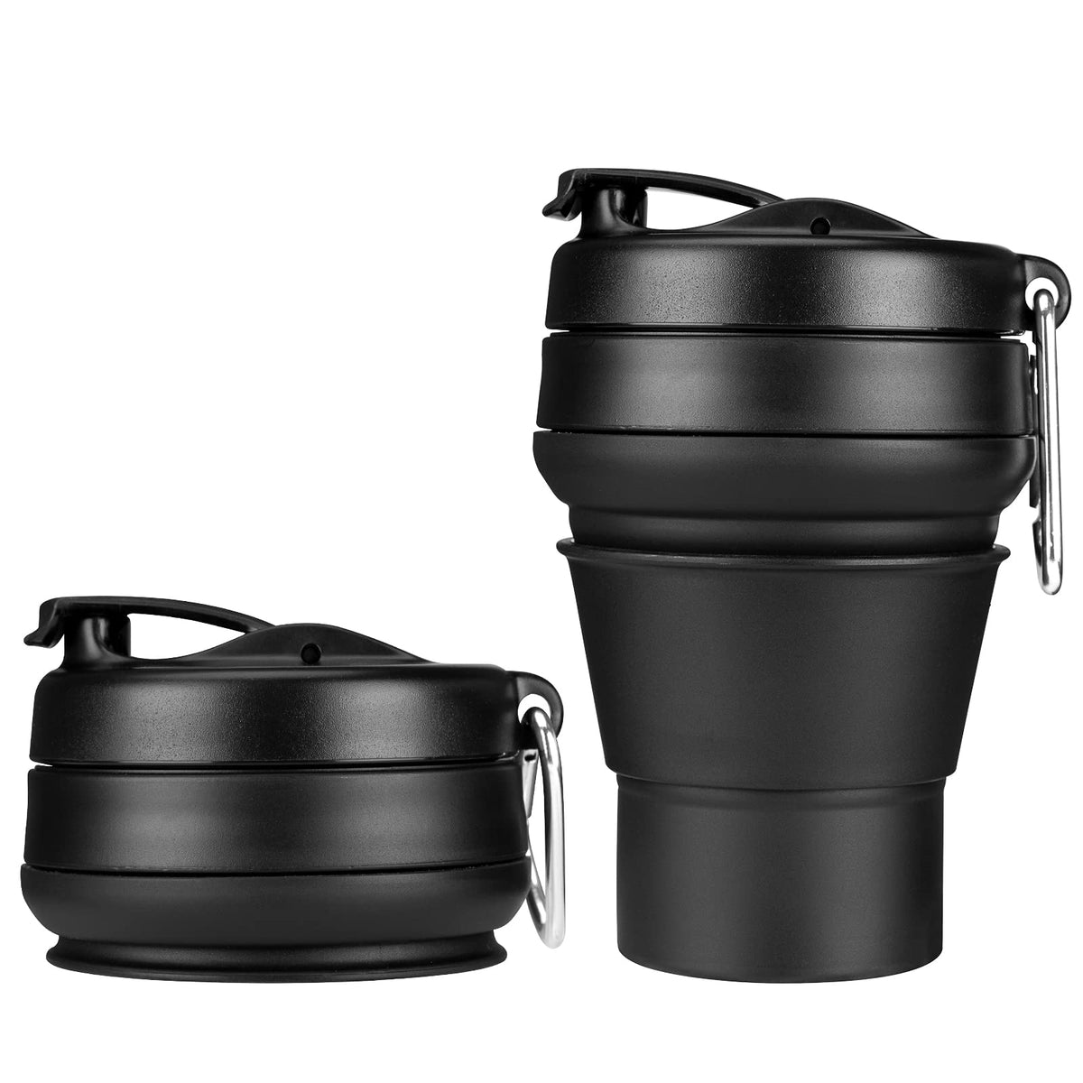 Collapsible Coffee Cup, 20 OZ 600ml Silicone Travel Folding Cup, Leak Proof BPA Free Portable Cup, Travel mug with Lids for Camping hiking