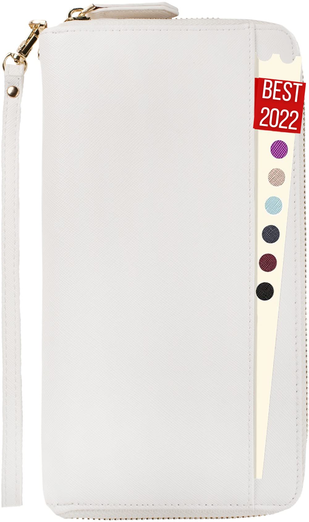 Travel Document Organizer - RFID Passport Wallet Case Family Holder Id Wristlet