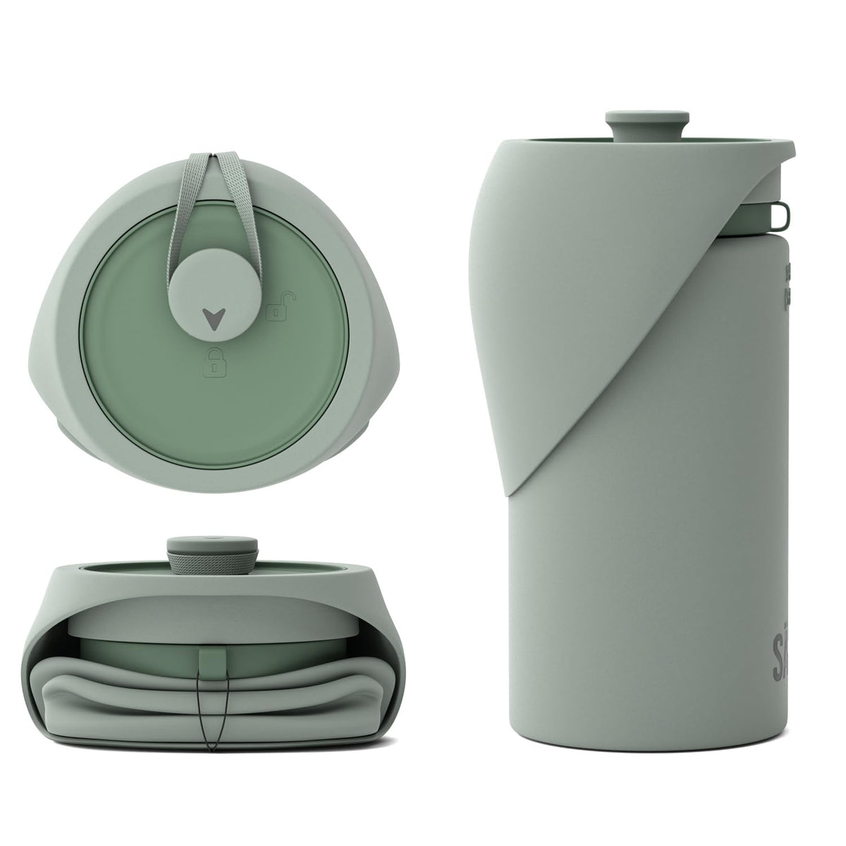 SÄKER Portable Dog Water Bottle, Collapsible Water Bottle for Dogs Perfect for Walking, Hiking and Outdoors | Works as a Portable Water Bowl | Designed in Montreal - 550ml
