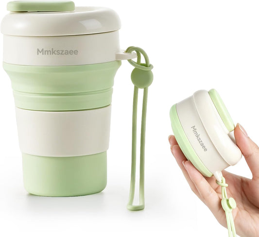 Collapsible Silicone Water Bottle, Leakproof for Travel Camping