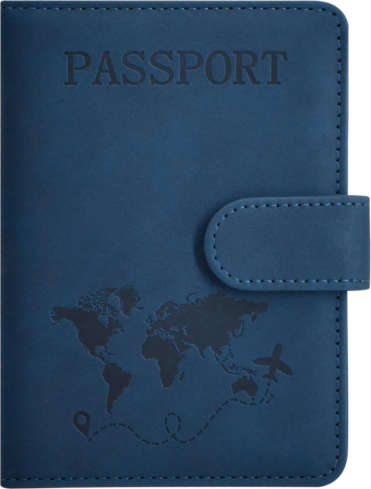 Passport Holder, Leather Travel Wallet RFID Blocking Card Cases Cover