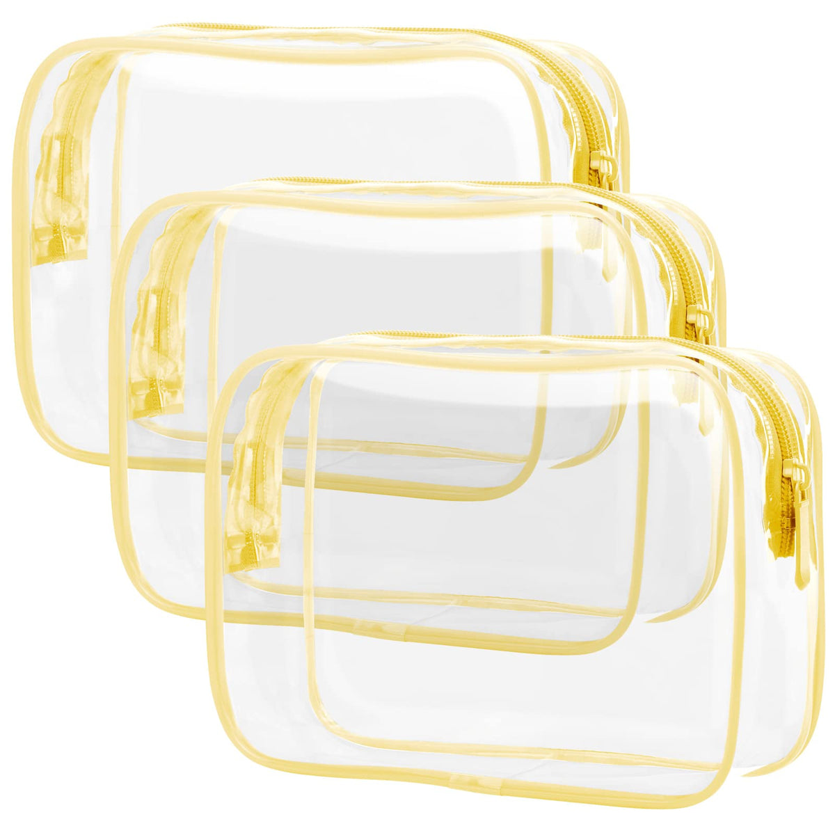 PACKISM TSA Approved Toiletry Bag - Clear Makeup Bag for Travel, Rose Pink