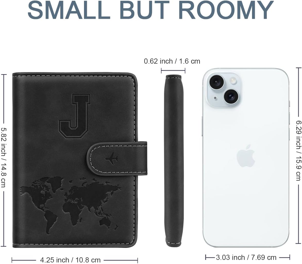 Passport Holder for Travel Essentials Personalized Initial Wallets