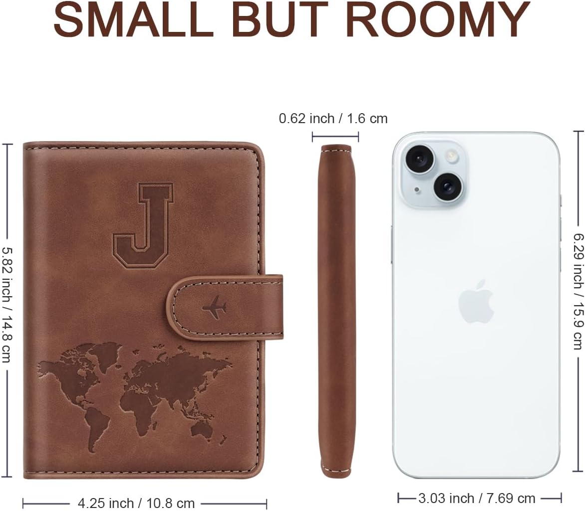 Passport Holder Wallet Cover Personalized Initial Travel Essentials