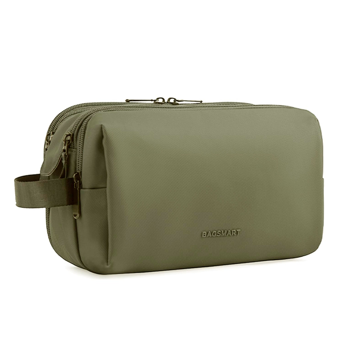 BAGSMART Toiletry Bag for Men, Travel Toiletry Organizer Dopp Kit Water-resistant Shaving Bag for Toiletries Accessories, Door Room Essentials,Grey-medium