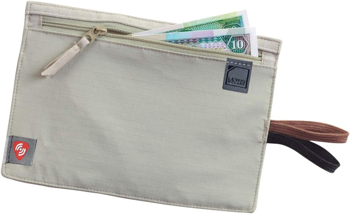 Lewis N. Clark RFID Blocking Money Belt Travel Pouch + Credit Card, ID, Passport Holder for Women & Men, Black, One Size