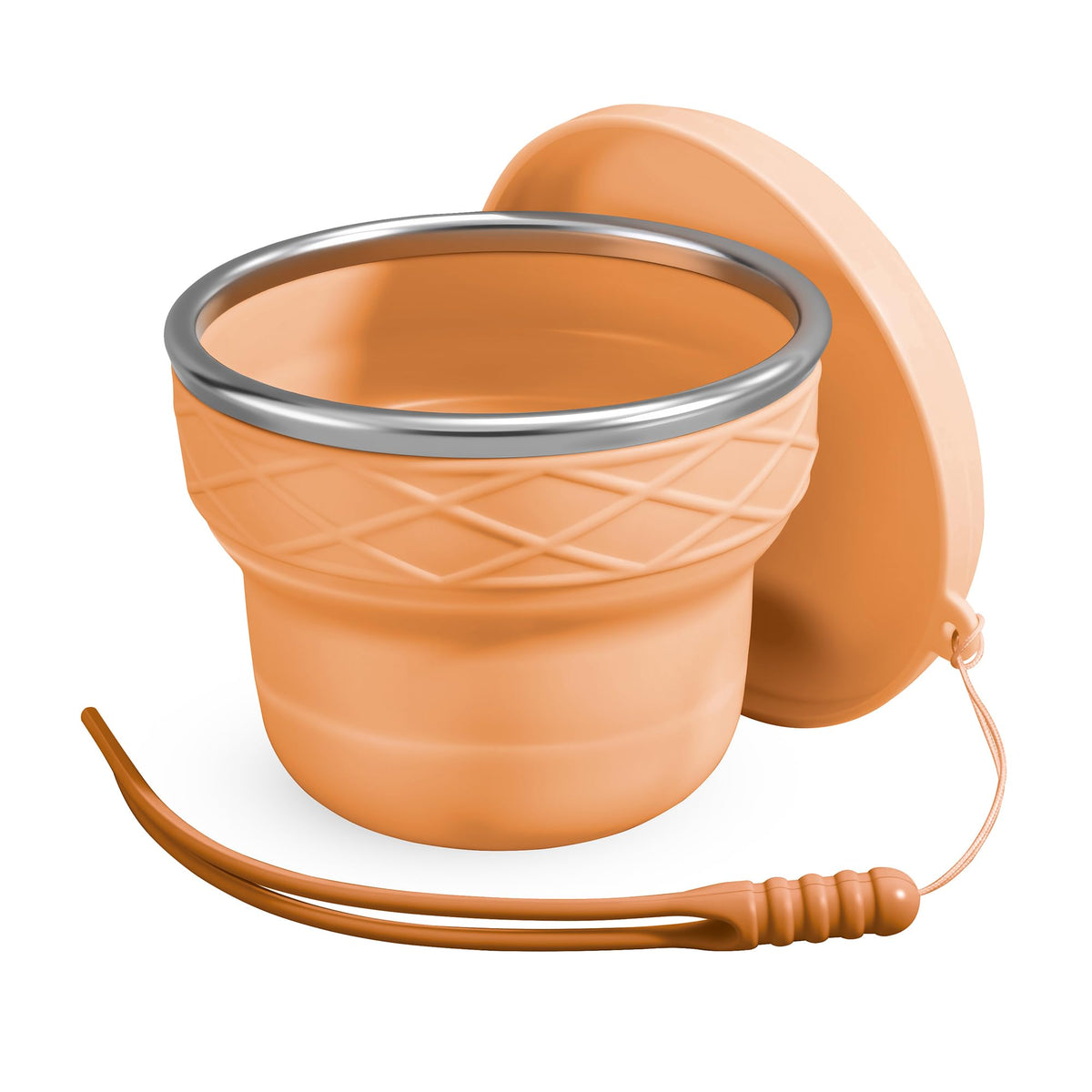 Silicone Collapsible Travel Cup, 7oz BPA-Free(Yellow)