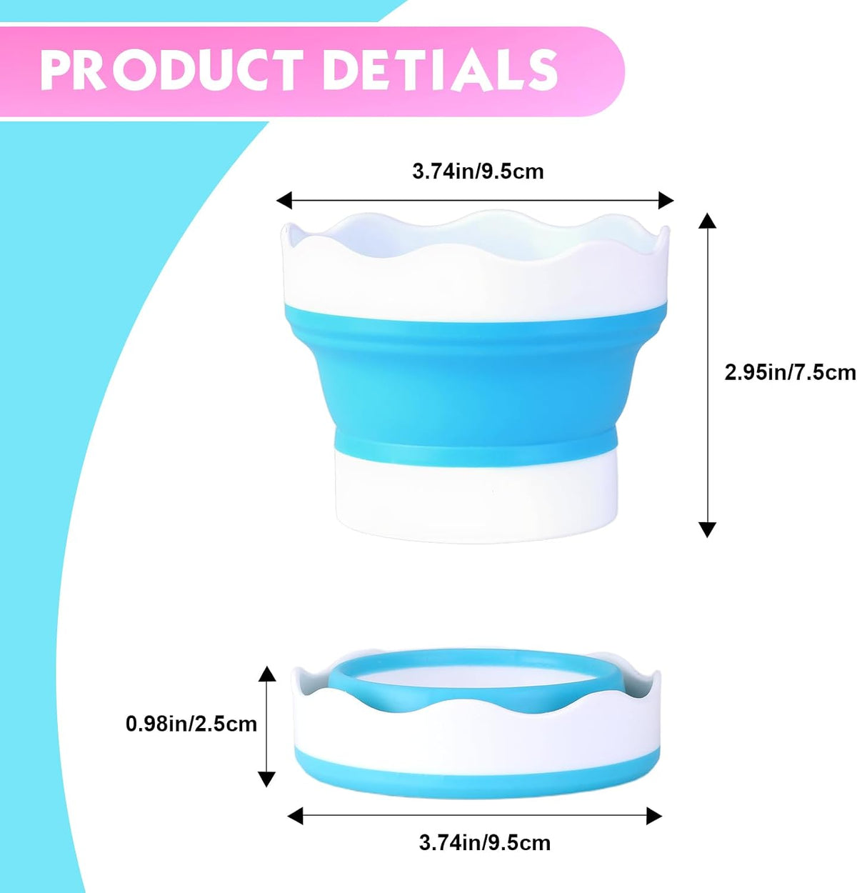 4PCS Collapsible Paint Cup, Paint Water Cup Collapsible Water Cups