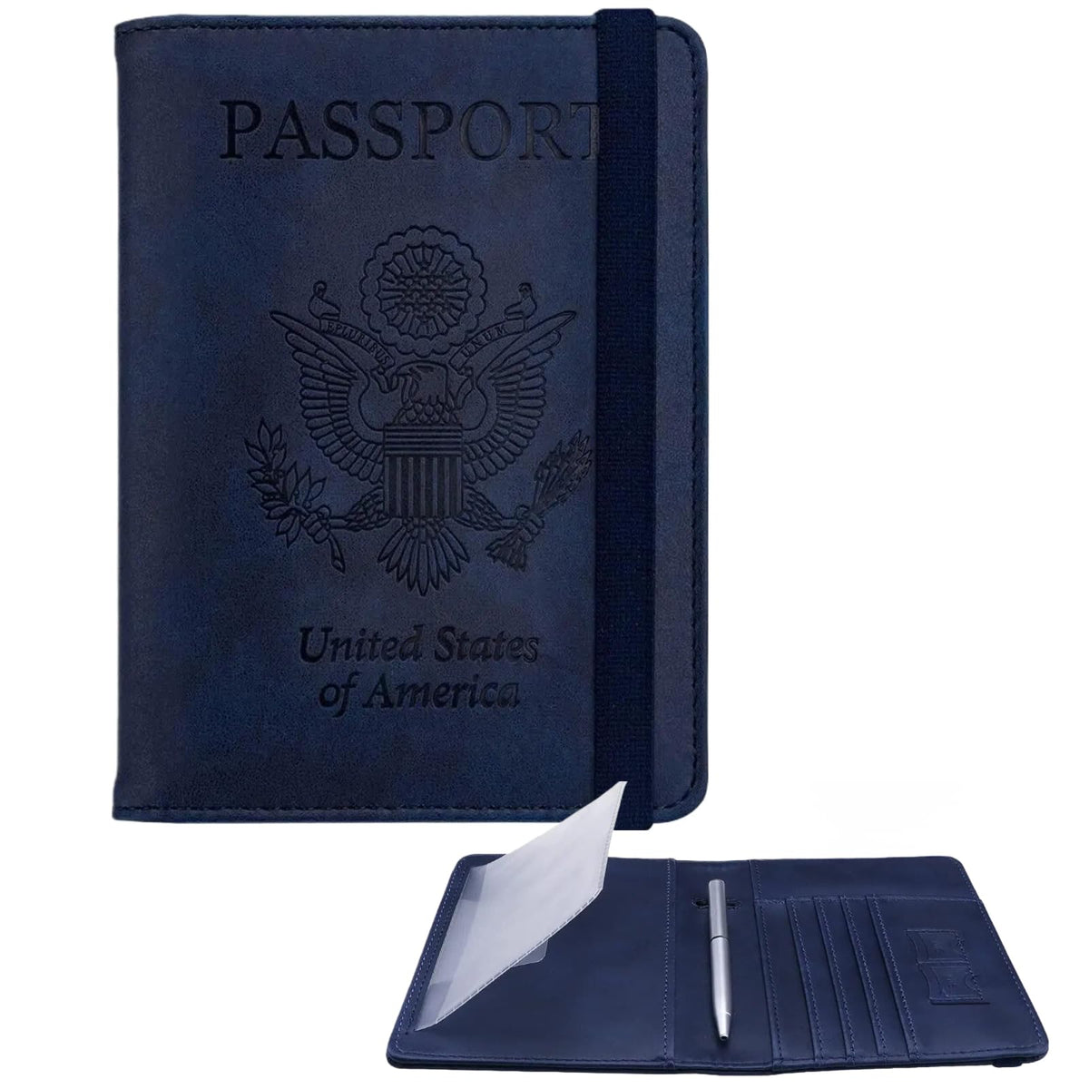WALNEW Passport Holder for Travel, RFID Blocking Passport Wallet & Cover