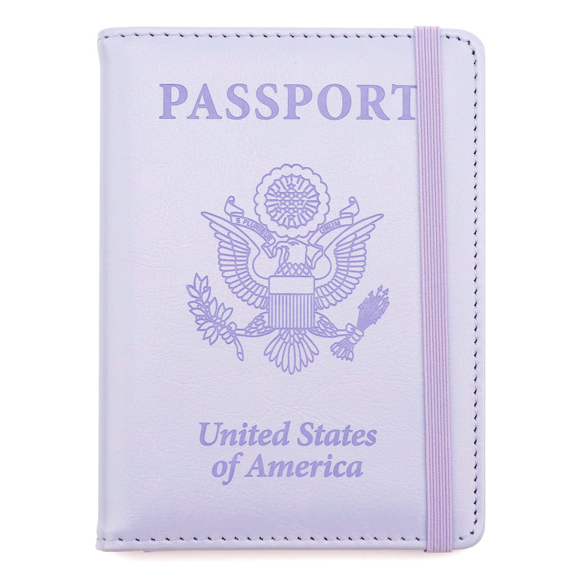 Passport Holder for Travel, Leather Passport Cover Wallet Case RFID Blocking Passport Book Holders for Travel Women Men Family Travels Must Haves Essentials, Purple