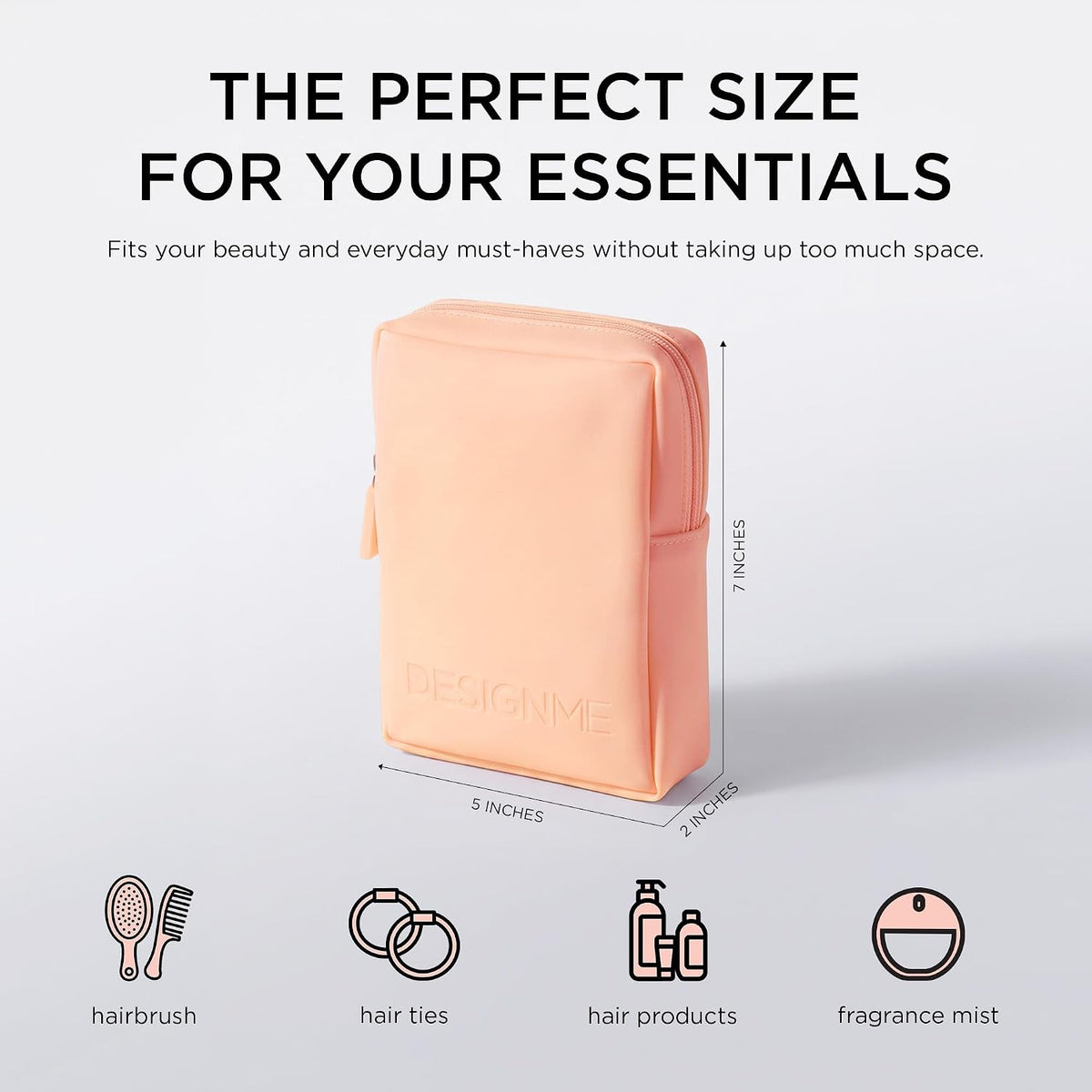DESIGNME HOLD.ME Cosmetic Pouch | Makeup Travel Bag | Compact Toiletry Bag