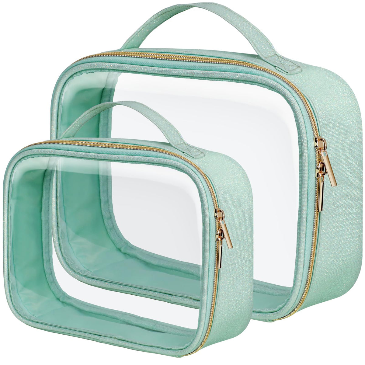PACKISM Clear Makeup Bag Foldable - TSA Approved Toiletry Bag for Travel