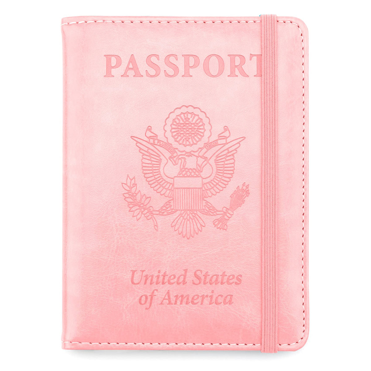 Passport Holder for Travel, Leather Passport Cover Wallet Case RFID Blocking Passport Book Holders for Travel Women Men Family Travels Must Haves Essentials, Purple