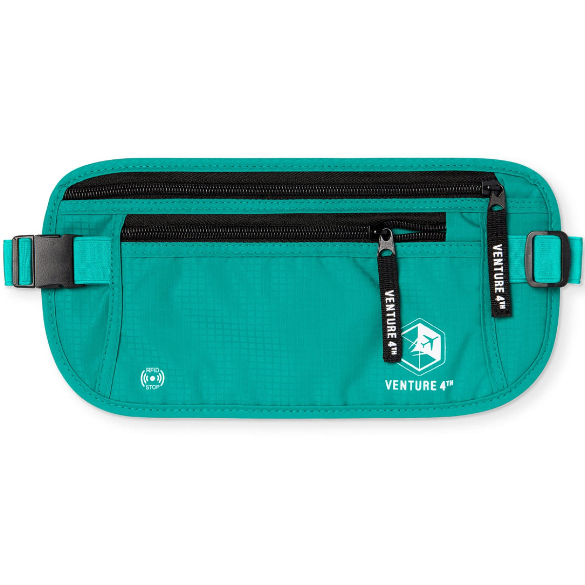 VENTURE 4TH Travel Money Belt, RFID Blocking Passport Holder - Black